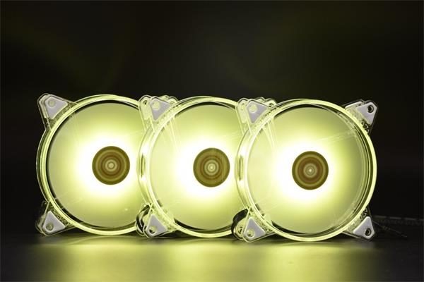 1stCOOL KIT AURA EVO CRYSTAL ARGB 3x Crystal White ventilátor + ARGB Nano řadič
