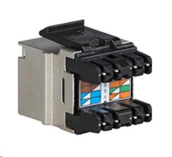 Solarix MULTIPACK 24 ks - rychlozařezávací keystone CAT6 STP RJ45 černý SXKJ-6-STP-BK-NA