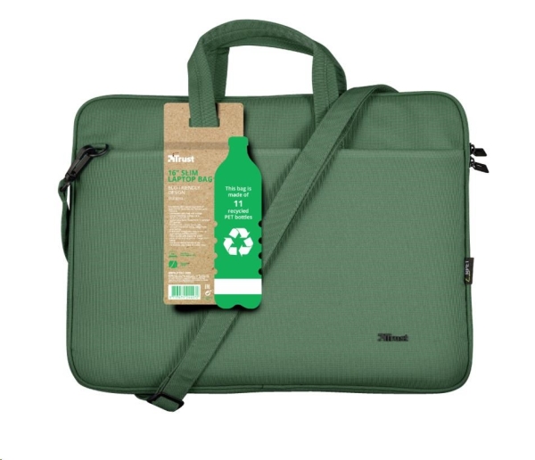 TRUST 24450BOLOGNA LAPTOP BAG 16'' ECO GREEN