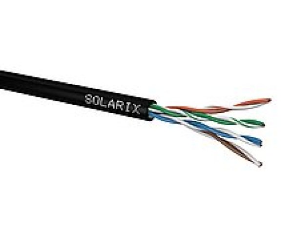 Instalační kabel Solarix venkovní UTP, Cat5E, drát, PE, box 305m SXKD-5E-UTP-PE