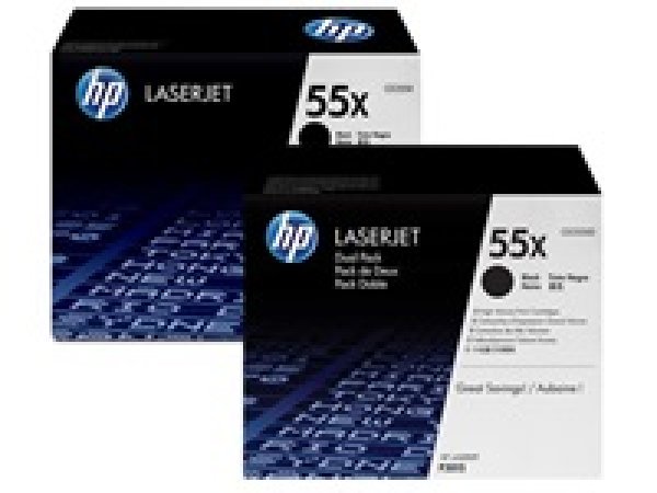 Toner HP CE255XD, HP 55X černý (2x12 500 stran)