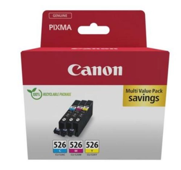 Canon CARTRIDGE CLI-526 C/M/Y Multi pack pro PIXMA MG5150, IP4x50, MG5x50, MG8250, MX715 (450 str.)
