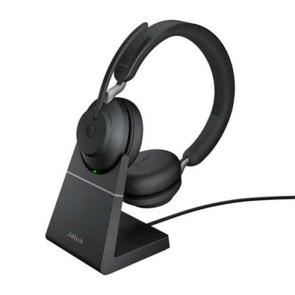 Jabra náhlavní souprava se stojánkem Evolve2 65, Link 380c MS, stereo, černá