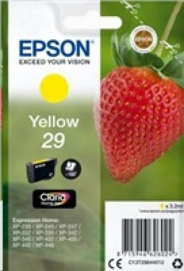 Náplň Epson 29, C13T29844012 žlutá blistr