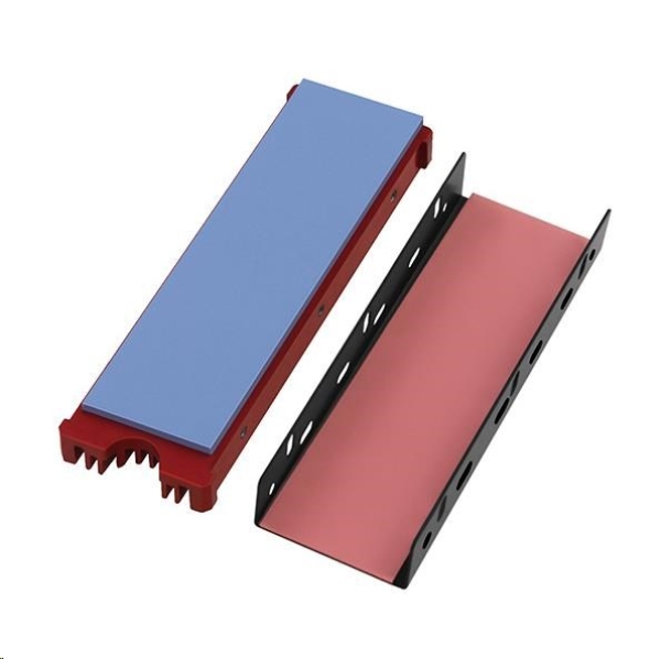 AXAGON CLR-M2, hliníkový pasivní chladič pro oboustranný M.2 SSD disk, výška 12 mm