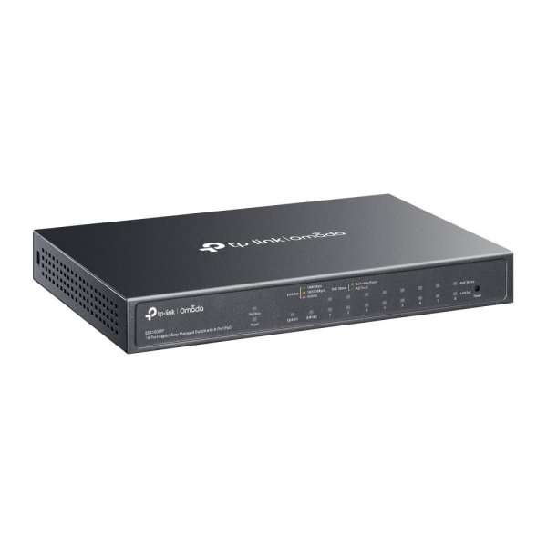 TP-Link OMADA switch ES210GMP (9xGbE,1xGbE/SFPcombo,8xPoE+,123W, fanless)