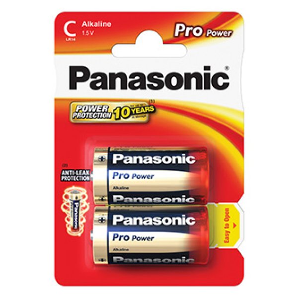 PANASONIC Alkalické baterie Pro Power LR14PPG/2BP C 1,5V (Blistr 2ks)