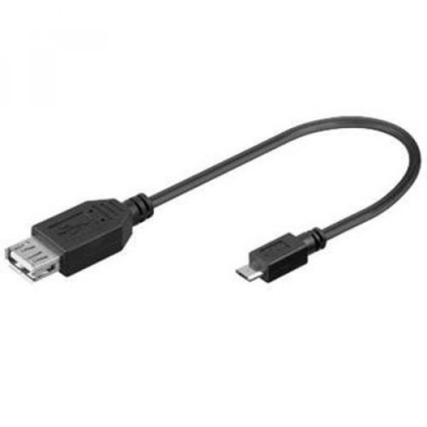 GEMBIRD Kabel USB 2.0 A-Micro B, OTG, 15cm (F/M, pro tablety a smartphone)