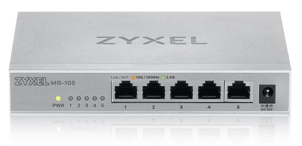 Zyxel XMG-105 5 Ports 2,5G + 1 SFP+ MultiGig unmanaged Desktop Switch