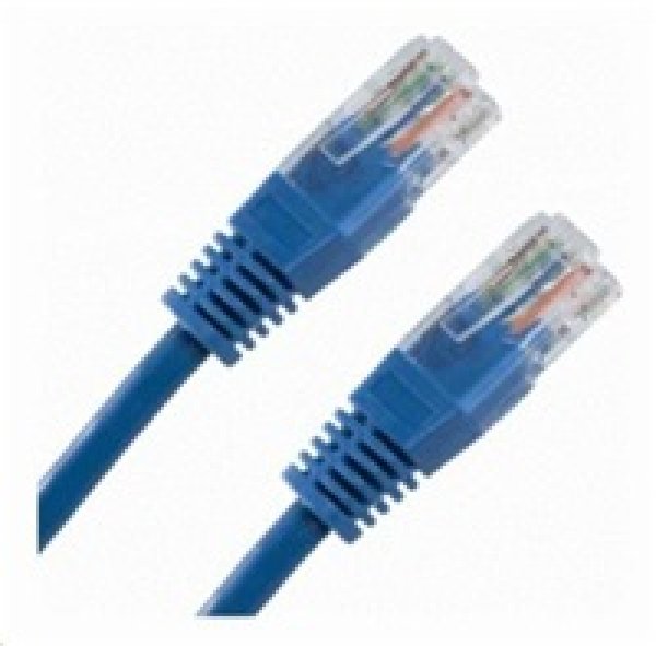 XtendLan patch kabel Cat5E, UTP - 1m, modrý (prodej po 10 ks)