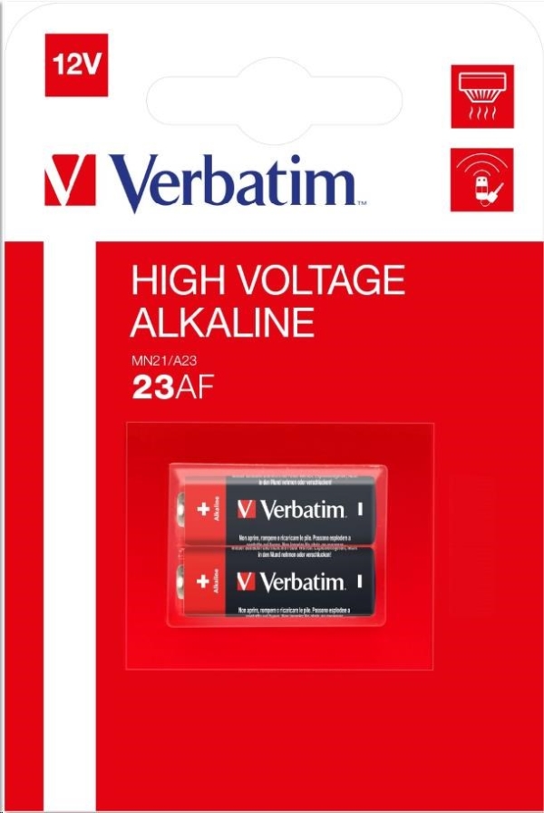 VERBATIM Alkalické baterie 23AF (MN21/ A23/ 23AE ) 12V 2 Pk