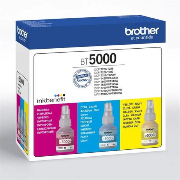 BROTHER INK BT-5000CLVAL cyan+magneta+yellow  T300, T310, T500W, T510W, T700W, T710W, T910 cca 5000