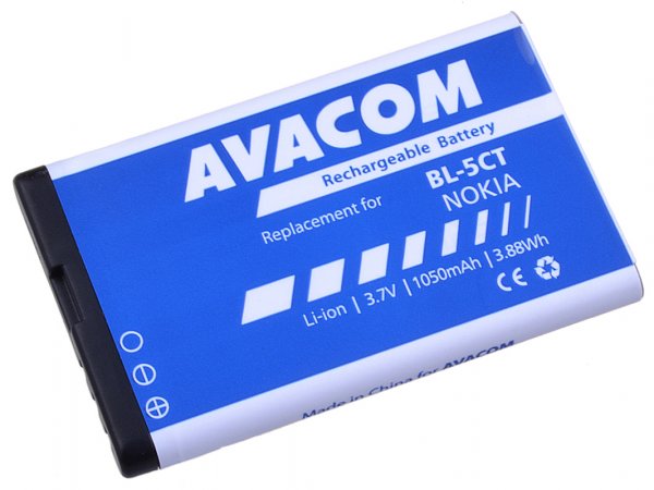 AVACOM baterie do mobilu Nokia 6303, 6730, C5, Li-Ion 3,7V 1050mAh (náhrada BL-5CT)