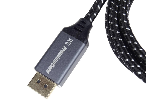 PREMIUMCORD Kabel DisplayPort 1.4 přípojný kabel, kovové a zlacené konektory, 0,5m