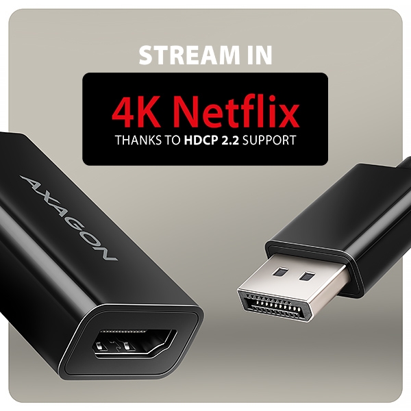 AXAGON RVD-HI20N, DisplayPort -> HDMI 2.0b redukce / adaptér, 4K/60Hz