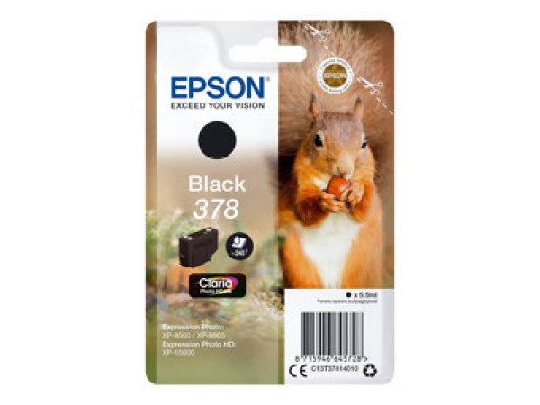 Náplň Epson 378, C13T37814010 černá blistr