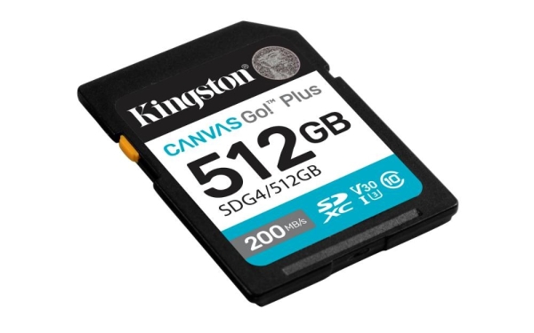 Kingston paměťová karta 512GB microSDXC Canvas Go Plus Gen4 C10 UHS-I U3