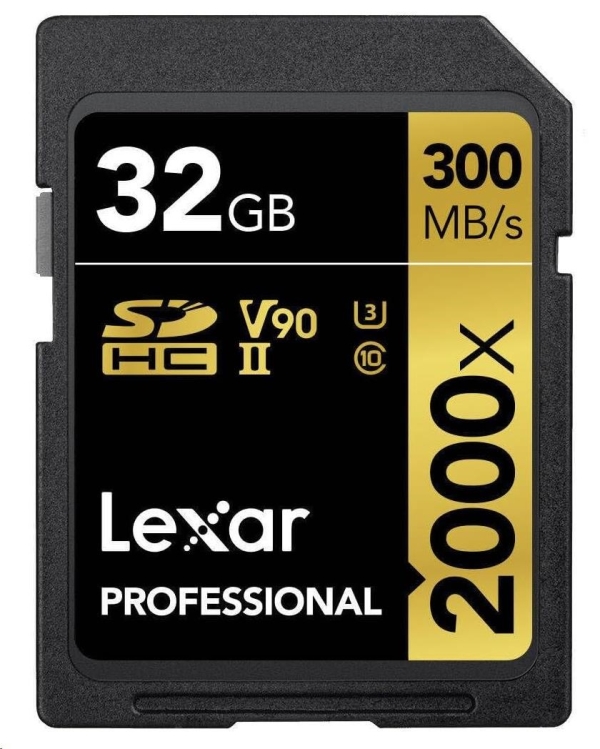 Lexar SDHC Pro 2000X UHS-II U3 R300/W260 (V90) 32GB?v=1765233604
