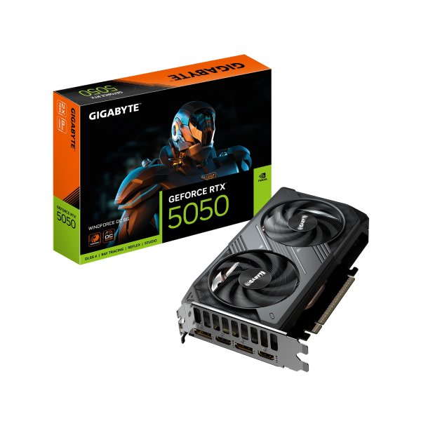 GIGABYTE VGA NVIDIA GeForce RTX 5050 WINDFORCE OC 8G, 8G GDDR6, 2xDP, 2xHDMI