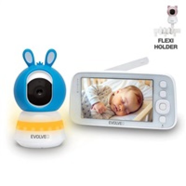 EVOLVEO Baby Monitor N5 - Set videochůvičky s 360° dohledem, obousměrnou komunikací a ukolébavkami,