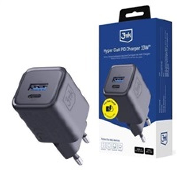 3mk napájecí adaptér Hyper Charger PD 33W GaN QC4+ PPS AFC FCP SCP 1A1C  Black?v=1763851203