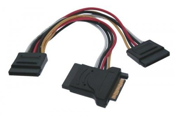 PREMIUMCORD Kabel SATA napájecí (Y) k HDD (3xF/1xM, 16cm, rozdvojka)