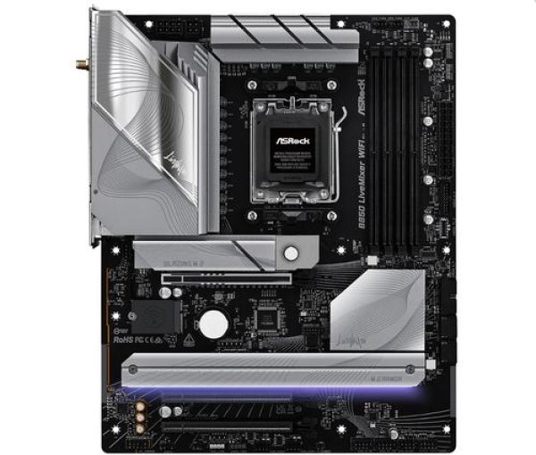 ASRock MB Sc AM5 B850 LiveMixer WiFi, AMD B850, 4xDDR5, 1xDP, 1xHDMI, WiFi, ATX