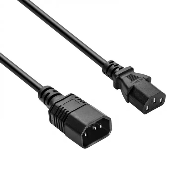 Akyga kabel prodlužovací napájecí k PC, 250V, IEC C13 / C14, 0,5m