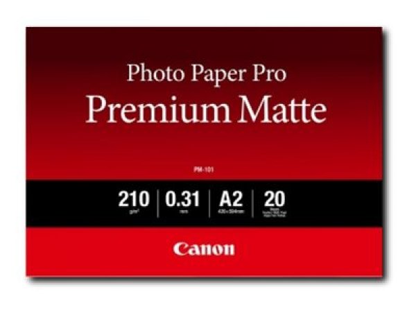 Canon Pro Premium PM-101 - Hladký matný - 310 micron - hřejivý bílý tón - A2 (420 x 594 mm) - 210 g/m2 - 20 listy fotografický papír