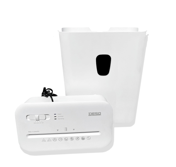 Skartovačka DESQ, 4 x 38 mm, 15l, křížový řez, bílá