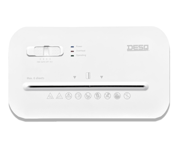 Skartovačka DESQ, 4 x 38 mm, 15l, křížový řez, bílá