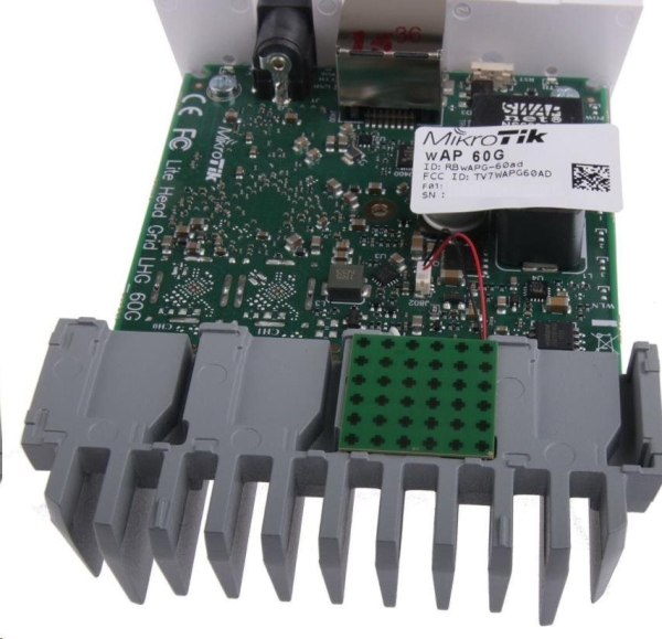 MikroTik wAP 60G CPE (RBwAPG-60ad), 1Gbps full-duplex bez kabelů, 802.11ad, 60GHz, CPE, vč.L3