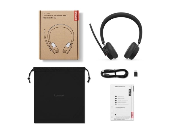 LENOVO sluchátka Dual-Mode Wireless ANC Headset 6550 (USB-C, Teams)
