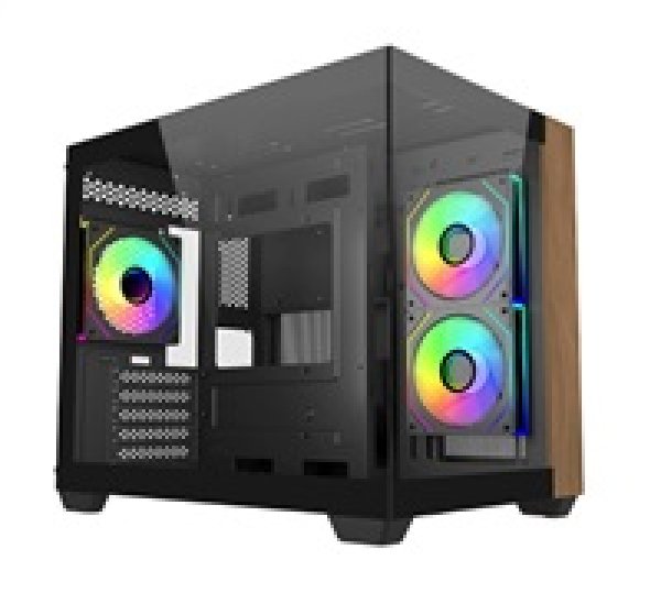 Cooler Master case Elite 481 Wood, mATX, Průhledná bočnice, 3x 120mm ARGB Fan, Černá?v=1762814402