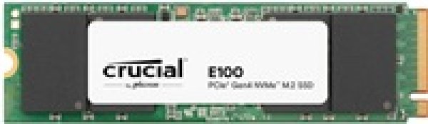 CRUCIAL E100 SSD NVMe M.2 1TB PCIe 4.0 (čtení max. 5000MB/s, zápis max. 4500MB/s)