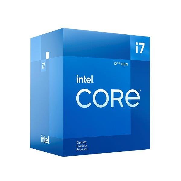INTEL cpu CORE i7-12700F socket1700 Alder Lake BOX 65W/180W 12.generace (s chladičem, od 1.6GHz do 4.9GHz, 12x jádro, 20x vlákno, 25MB cache, pro DDR4 do 3200, pro DDR5 do 4800), virtualizace
