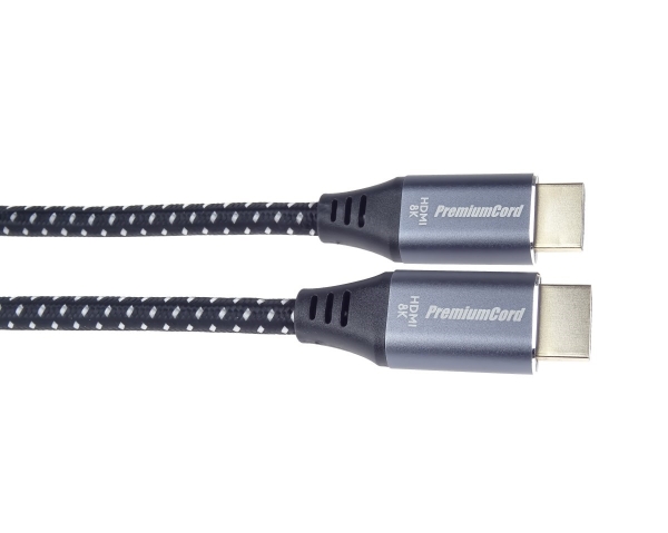 PREMIUMCORD Kabel Ultra HDMI 2.1 High Speed + Ethernet kabel 8K@60Hz, zlacené konektory, 5m