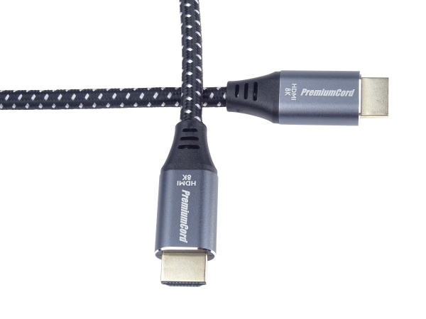 PREMIUMCORD Kabel Ultra HDMI 2.1 High Speed + Ethernet kabel 8K@60Hz, zlacené konektory, 5m