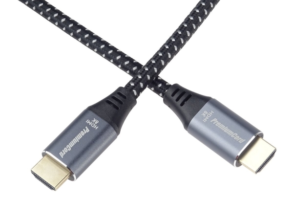 PREMIUMCORD Kabel Ultra HDMI 2.1 High Speed + Ethernet kabel 8K@60Hz, zlacené konektory, 5m