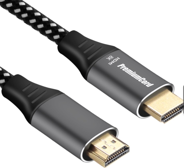 PREMIUMCORD Kabel Ultra HDMI 2.1 High Speed + Ethernet kabel 8K@60Hz, zlacené konektory, 5m