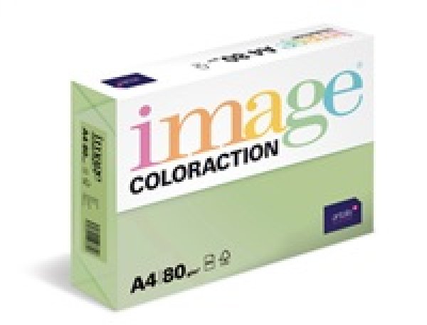 Xerografický papír Coloraction, Forest, A4, 80 g/m2, pastelově zelený, 100 listů, vhodný pro inkoustový tisk