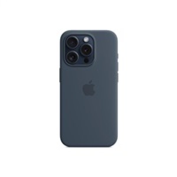 iPhone 15 Pro Silicone Case with MS - Storm Blue