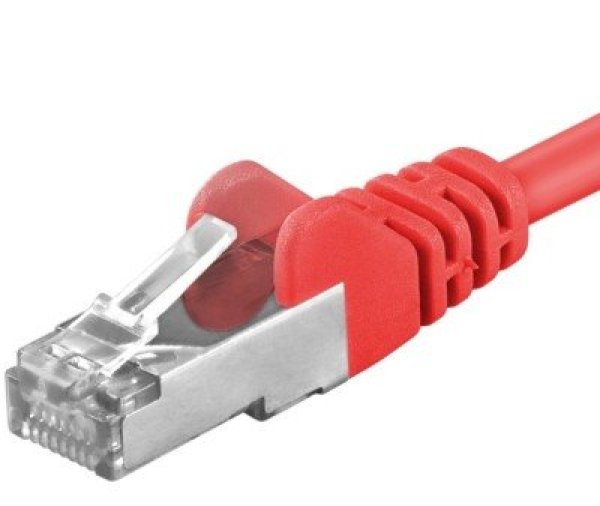 PREMIUMCORD Patch kabel CAT6a S-FTP, RJ45-RJ45, AWG 26/7 5m červená