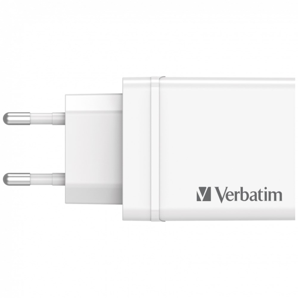 VERBATIM Univerzální adaptér CHR-30EU2, 30W, 1x USB-C, 3x USB bílá