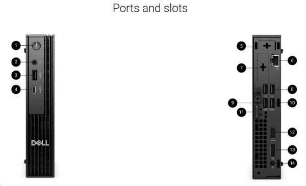 DELL PC Pro Micro QCM1255/TPM/AMD Ryzen 7 PRO 8700GE/16GB/512GB SSD/90W type-C/WLAN/Kb/Mouse/W11 Pro/3Y PS NBD