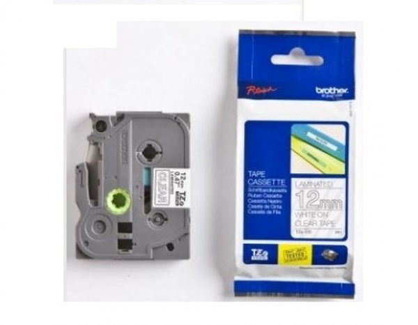 Brother TZe-135 - Samolepicí - bílá na průsvitné - Role (1,2 cm x 8 m) 1 kazeta/y lamino páska - pro Brother PT-D210, D600, H110; P-Touch PT-1880, D200, D450, E110, E550, E800, H110, P900