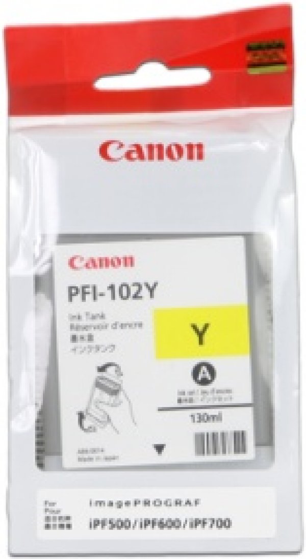 Náplň CANON 0898B001, PFI-102 žlutá (130 ml)