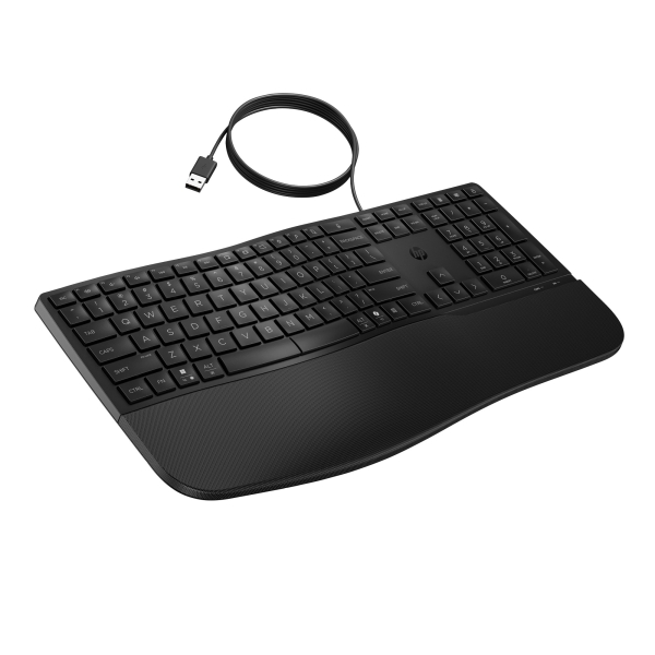 HP 480 Comfort Wired Keyboard - drátová ergonomická klávesnice CZ/SK