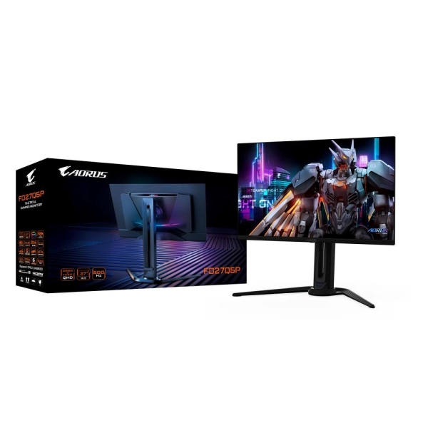 GIGABYTE LCD - 27" Gaming monitor AORUS FO27Q5P, OLED, 2560 x 1440 QHD, 500Hz, 1.5M:1, 300cd/m2, 0.03ms, 2xHDMI, 2xDP