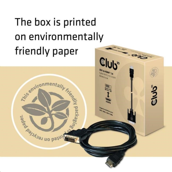Club3D Kabel DVI-D na HDMI 1.4 (M/M), 2m